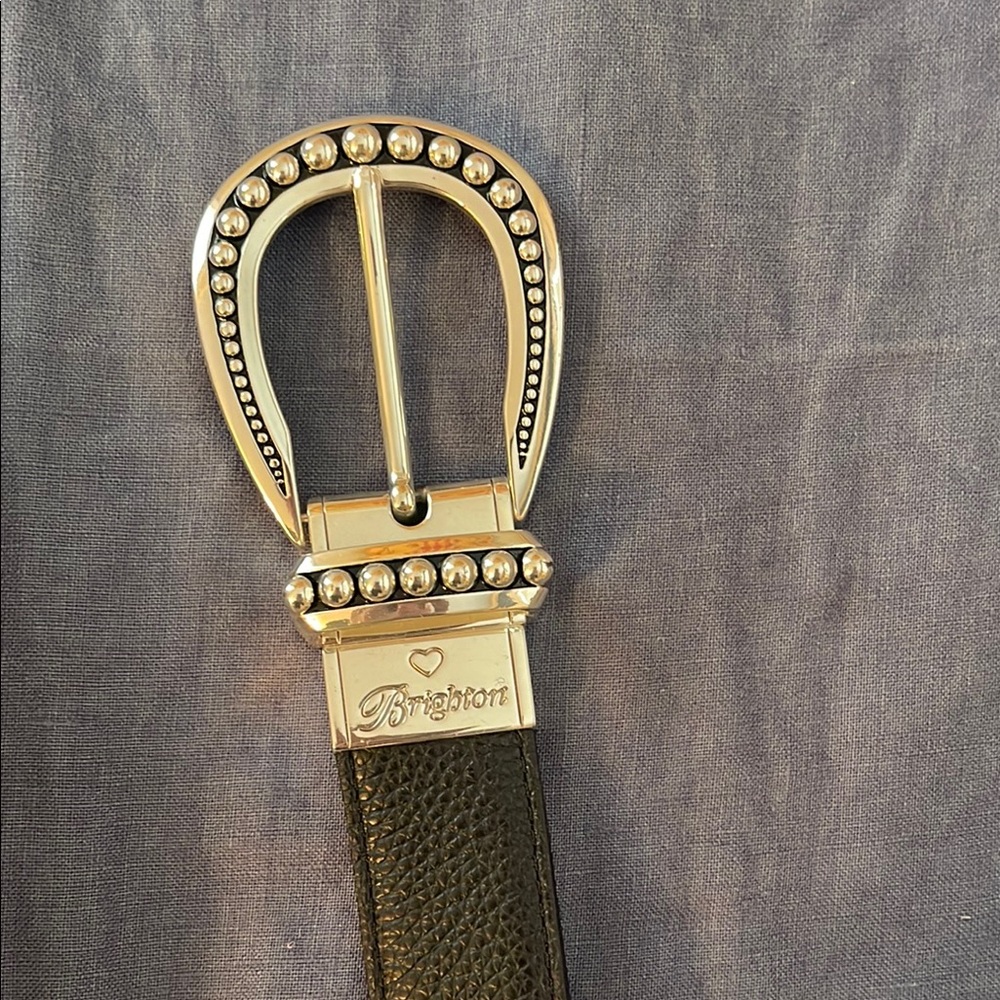 Brighton black and taupe interchangeable with silver buckle small NWOT